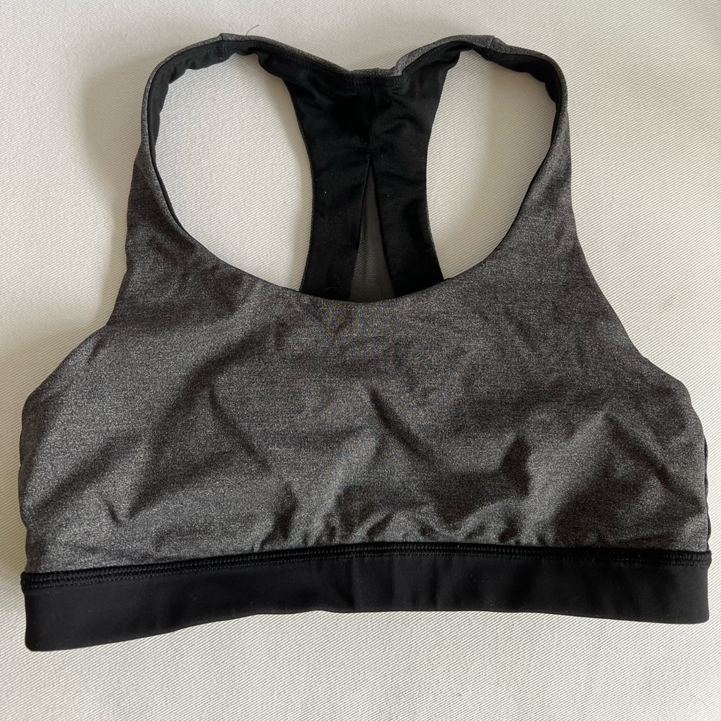Lululemon Invigorate Sports Bra Grey And Black Size 8